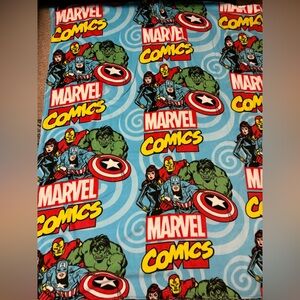 66*76 Marvel Blue Superhero Handmade Double layer Fleece Blanket